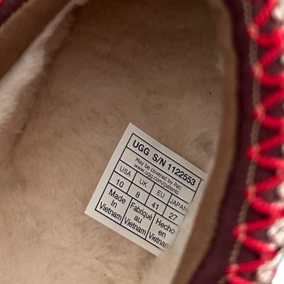 UGG Women's Tazz Slipper Chestnut Size 10 Suede Leather Platform NEW in Box - Picture 8 of 8